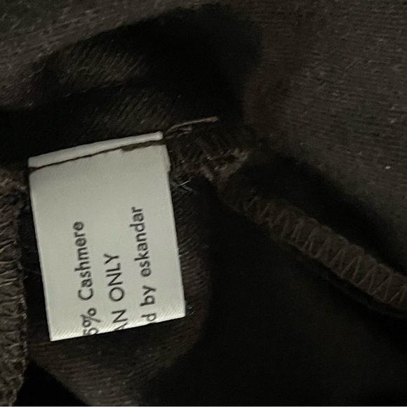 Eskandar Wool/Cashmere Japanese Trousers Black Wide-Leg Pants Women Size 2 - Picture 9 of 9